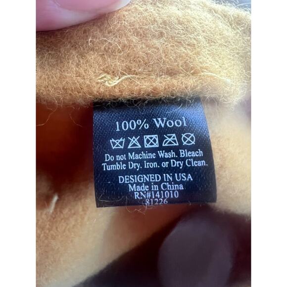 Vintage Berets Olive and Pique 100% Wool Brown and Beige - Picture 5 of 11